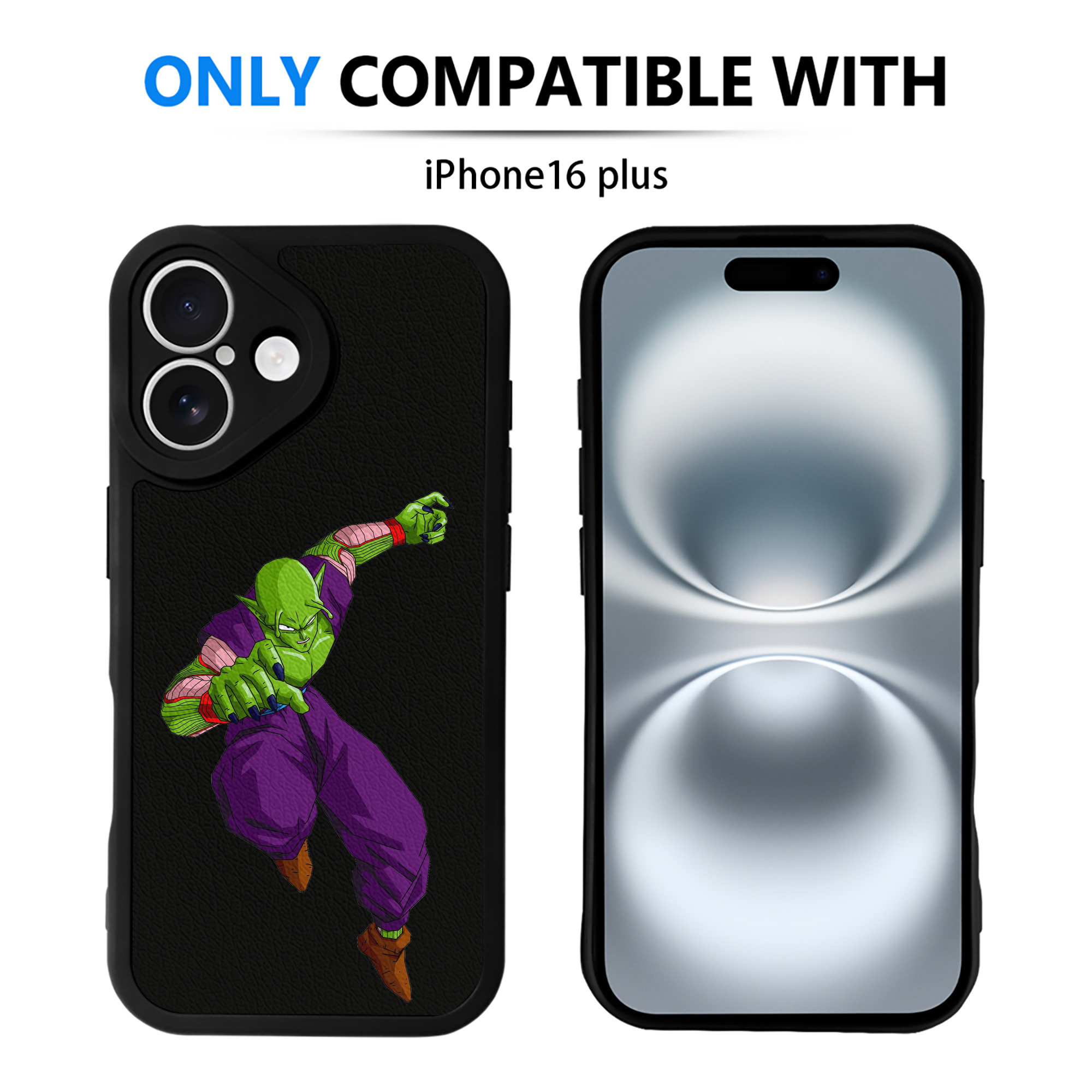 （画像用） ドラゴンボール ピッコロ DRAGON BALL Piccolo 【iPhone 16シリーズ対応】シリコンスマホケース（レザー調） 材質：シリコン